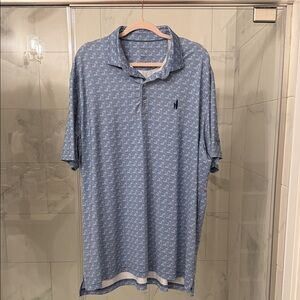 Johnnie-O Men’s XXL Blue Short Sleeve Performance Golf Polo